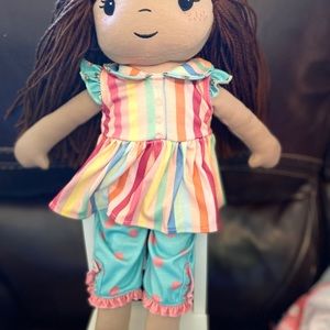 EUC Matilda Jane DOLL rainbow TUNIC